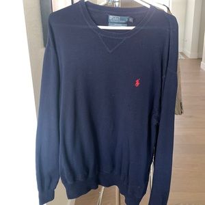 Ralph Lauren Navy Blue Crew Neck Sweater Mens Size XL